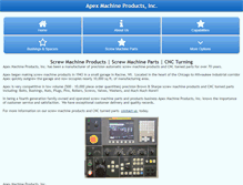 Tablet Screenshot of apexmachineproducts.com